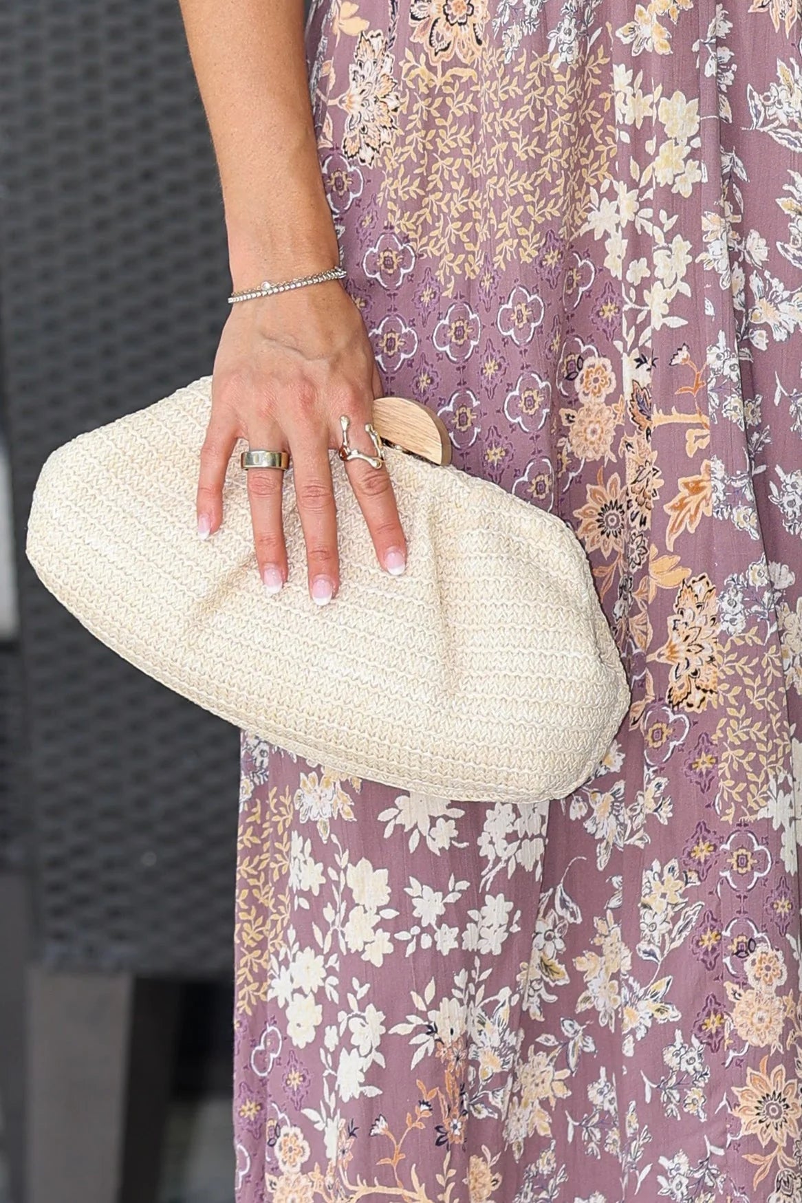 Neutral Blooms Maxi Dress