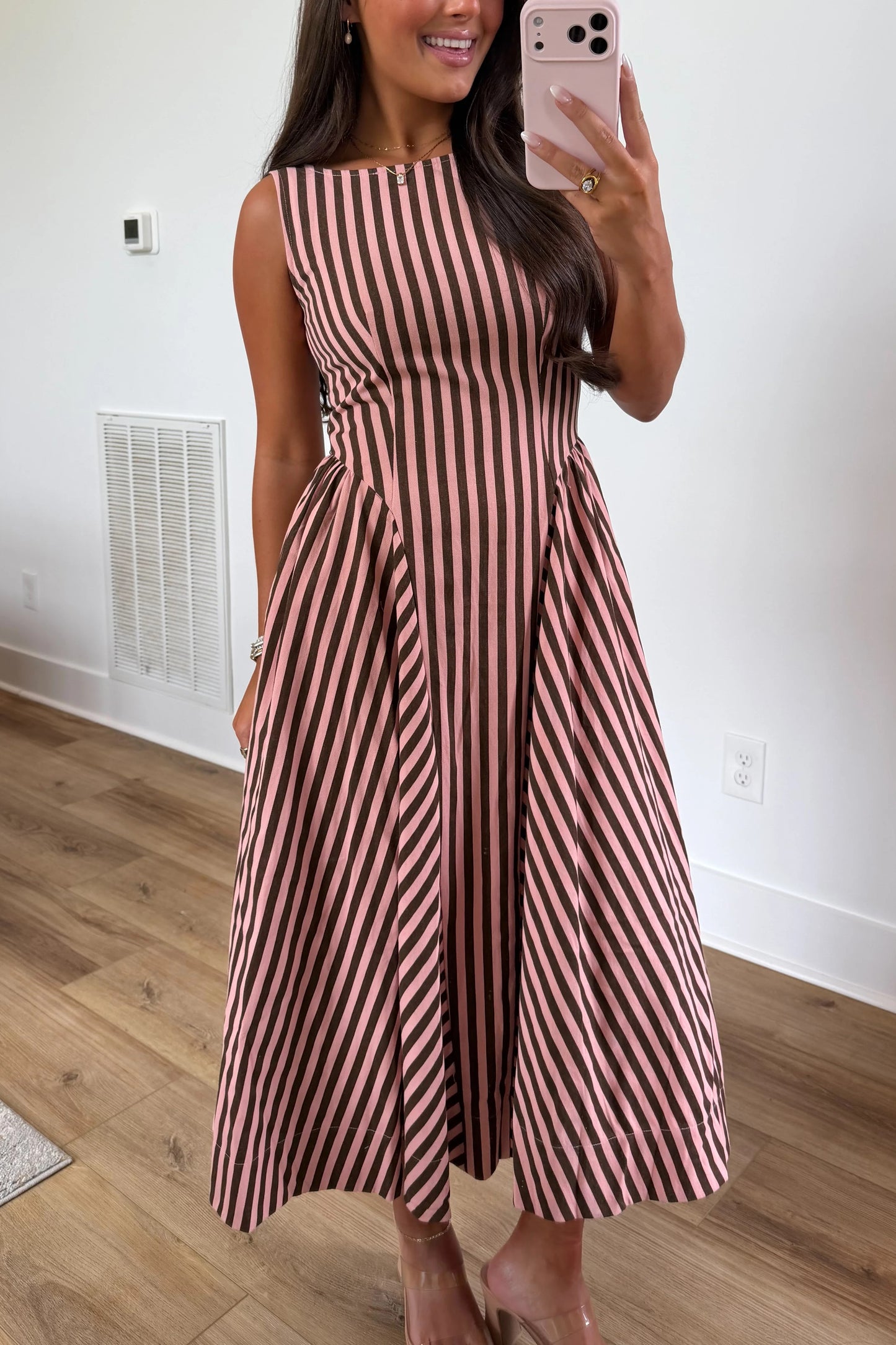 Cinnamon Stripe Midi