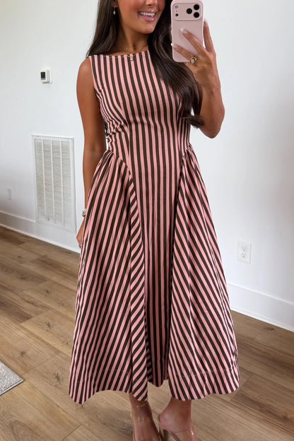 Cinnamon Stripe Midi