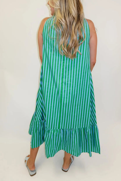 Along The Way Stripe Midi Dress