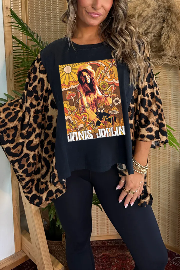 Janis Joplin Printed Tee (No Patch)