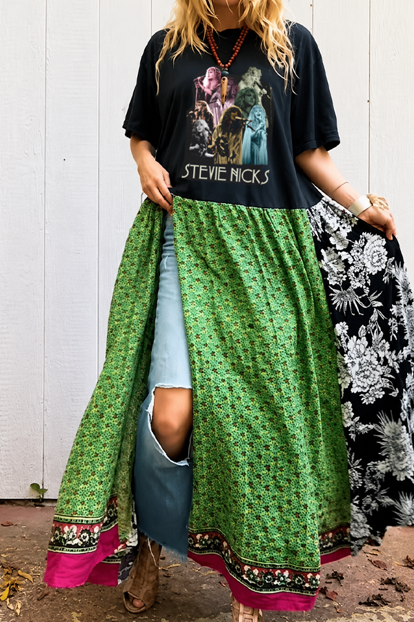 Stevie Nicks Double Split Maxi Tee