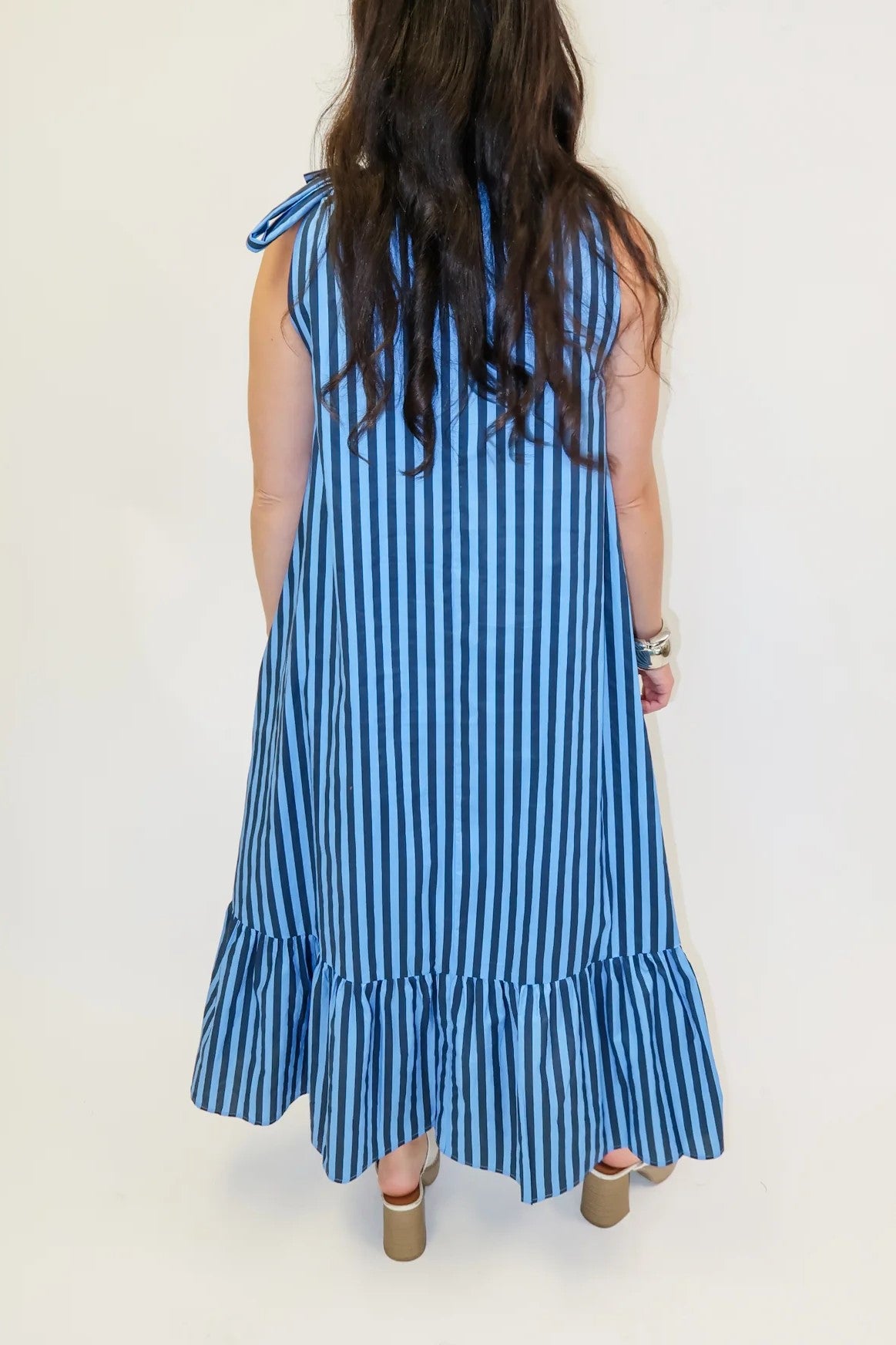 Along The Way Stripe Midi Dress