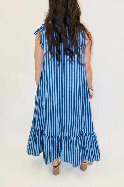 Along The Way Stripe Midi Dress
