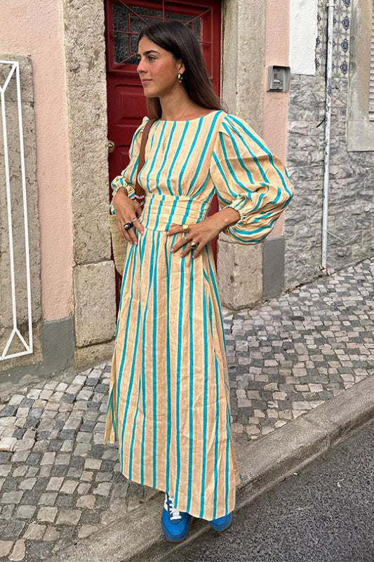 Robe mi-longue en lin