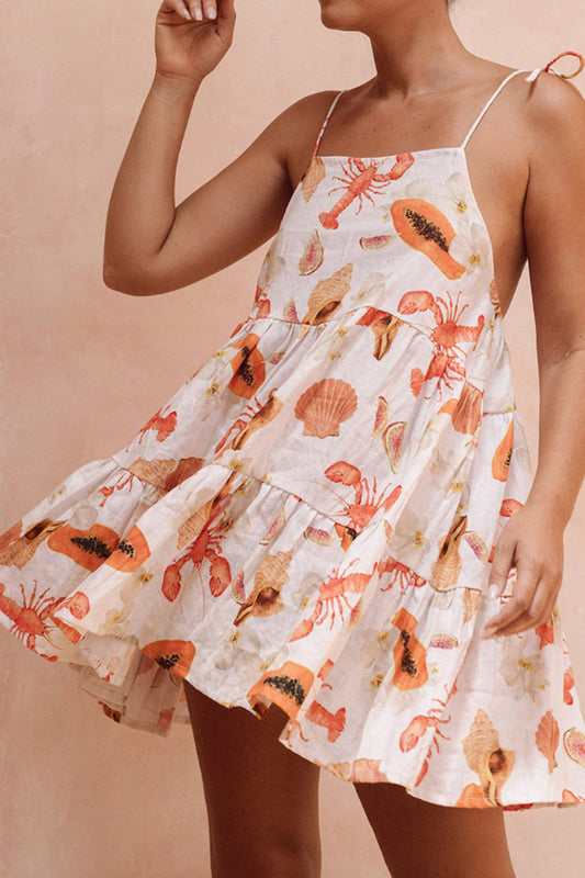 Mini-robe à imprimé crabe