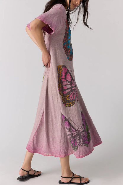 Magnolia Pearl Butterfly Travelers Maxi Tee Dress