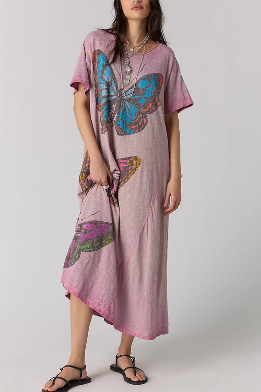 Magnolia Pearl Butterfly Travelers Maxi Tee Dress