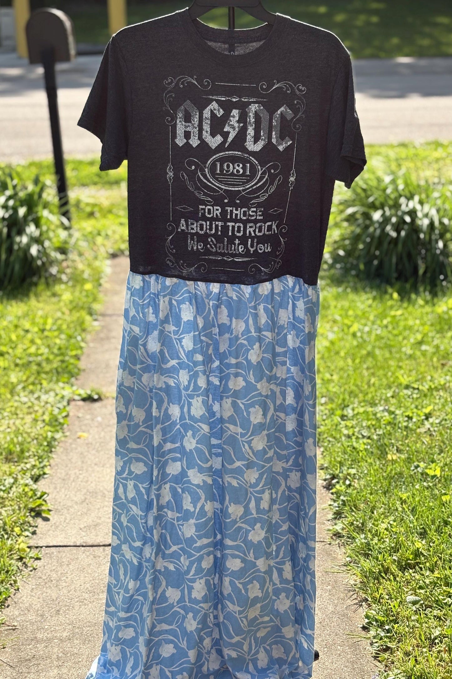 AC/DC Graphic Maxi Dress