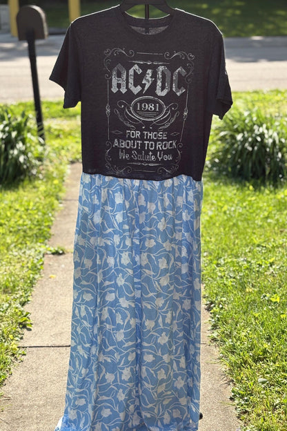 AC/DC Graphic Maxi Dress