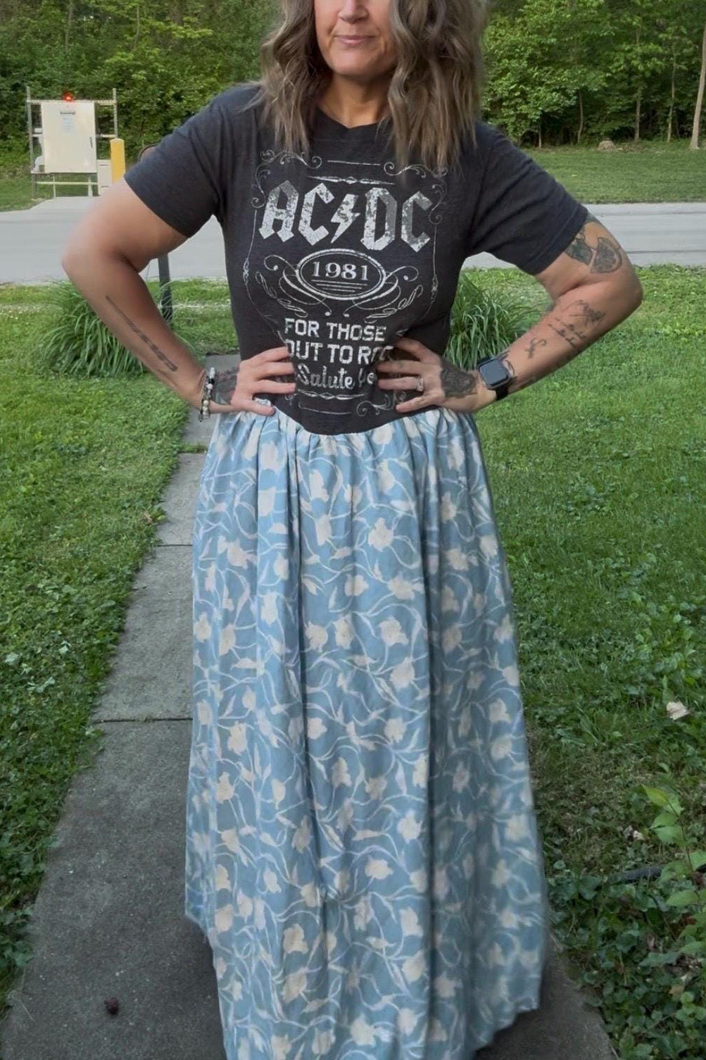 AC/DC Graphic Maxi Dress