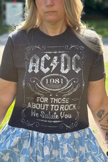 AC/DC Graphic Maxi Dress