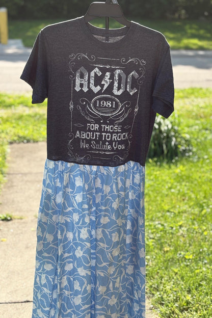 AC/DC Graphic Maxi Dress
