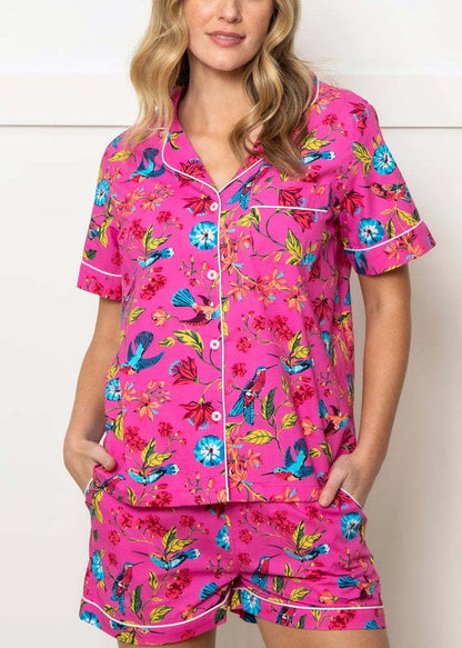 Ensemble short à manches courtes pour femme à imprimé animal