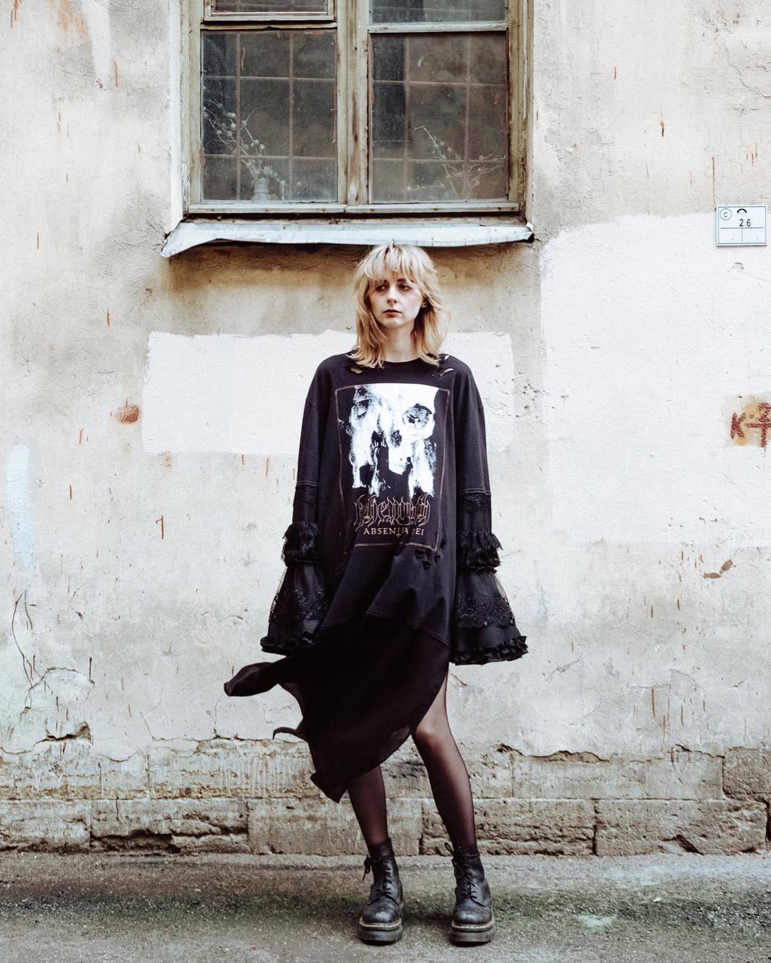 Behemoth In Absentia Dei Print Long Dress