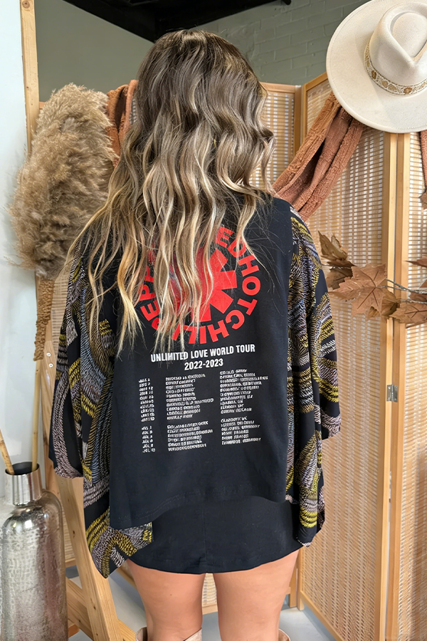 Red Hot Chili Peppers Printed Batwing Sleeve T-Shirt (No Pocket)