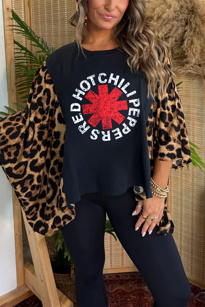 Red Hot Chili Peppers Printed Batwing Sleeve T-Shirt (No Pocket)