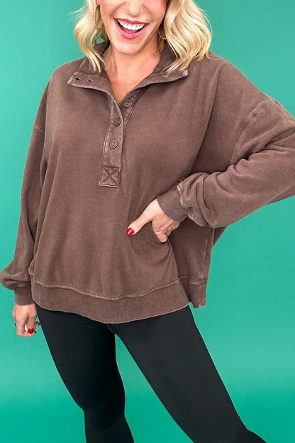 The Wear and Repeat Sweater- Dark Brown