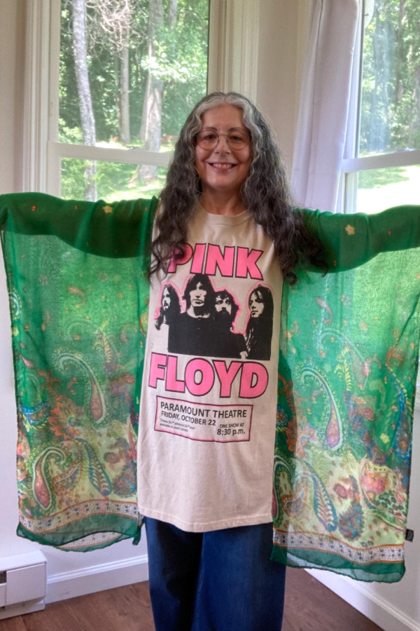 Pink Floyd Printed Dolman Sleeve T-Shirt Top