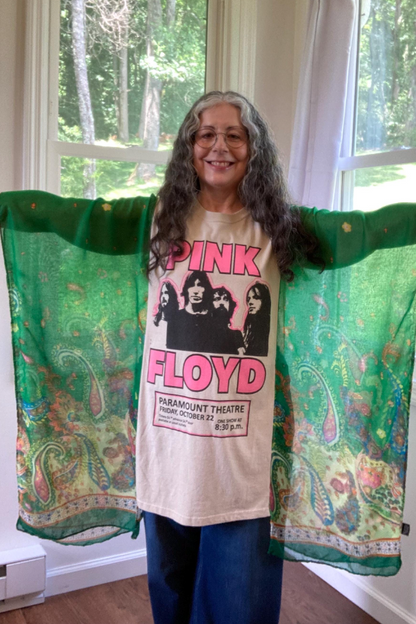 Pink Floyd Printed Dolman Sleeve T-Shirt Top