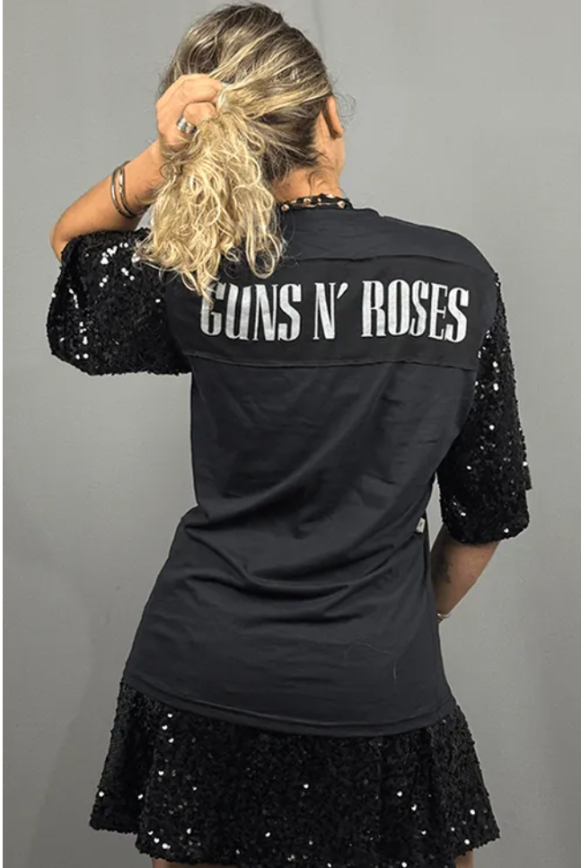 Guns N' Rose Sequined Sleeve Tee