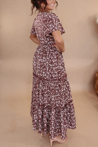 Many Moments Floral Maxi Dress, Wine