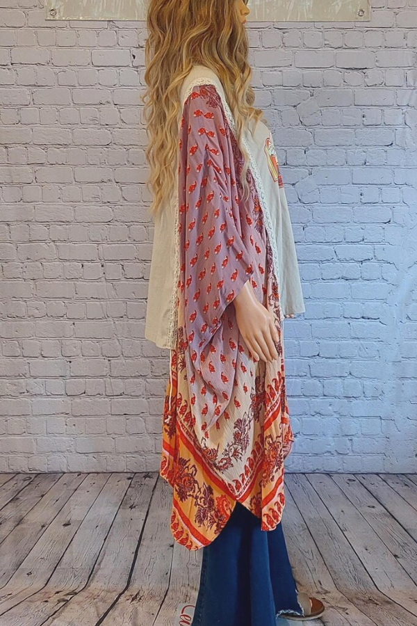 Kantha Rock–transformed Batwing-sleeve T-shirt
