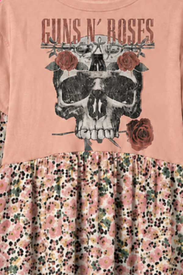 Flower Skull Guns N' Roses Dress