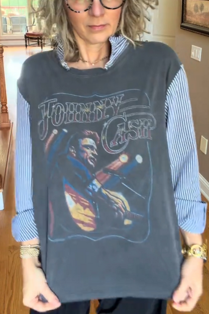 Johnny Cash Recycled Top