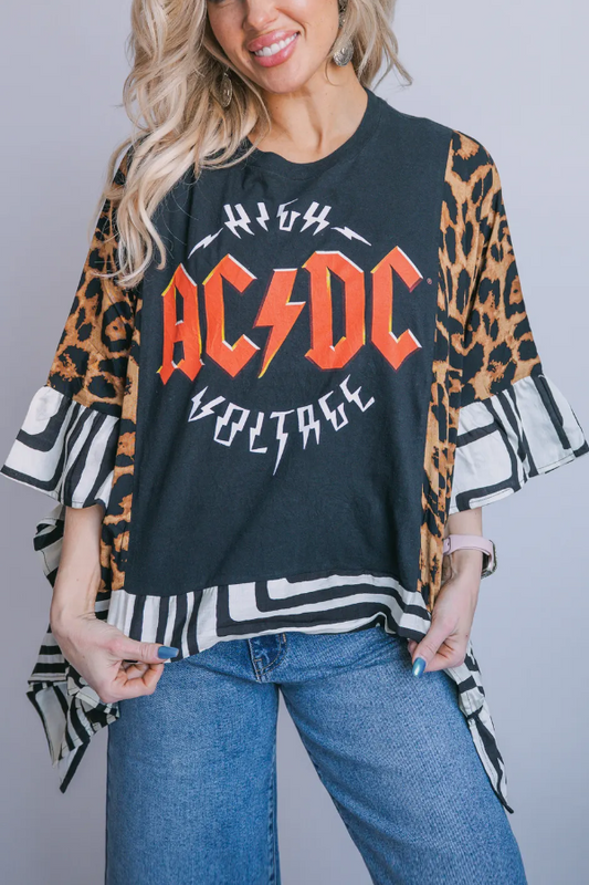 AC/DC Printed Bat Sleeve T-shirt (no Back Pocket)