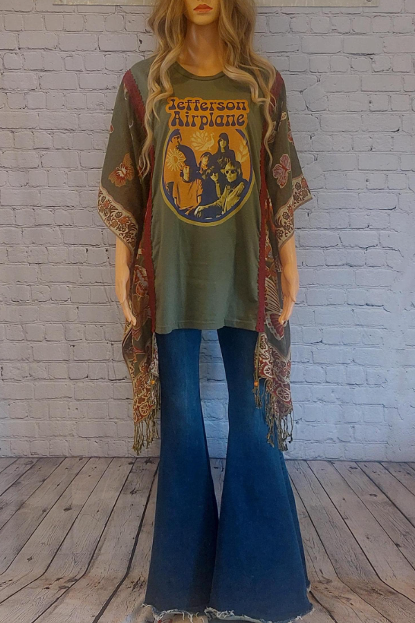 Jefferson Airplane Makeover Bat Sleeve T-shirt