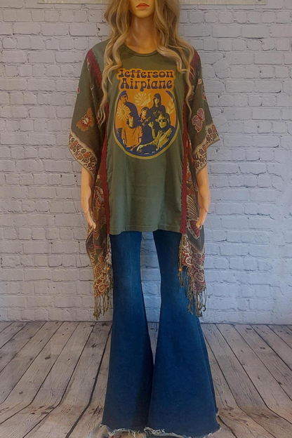 Jefferson Airplane Makeover Bat Sleeve T-shirt