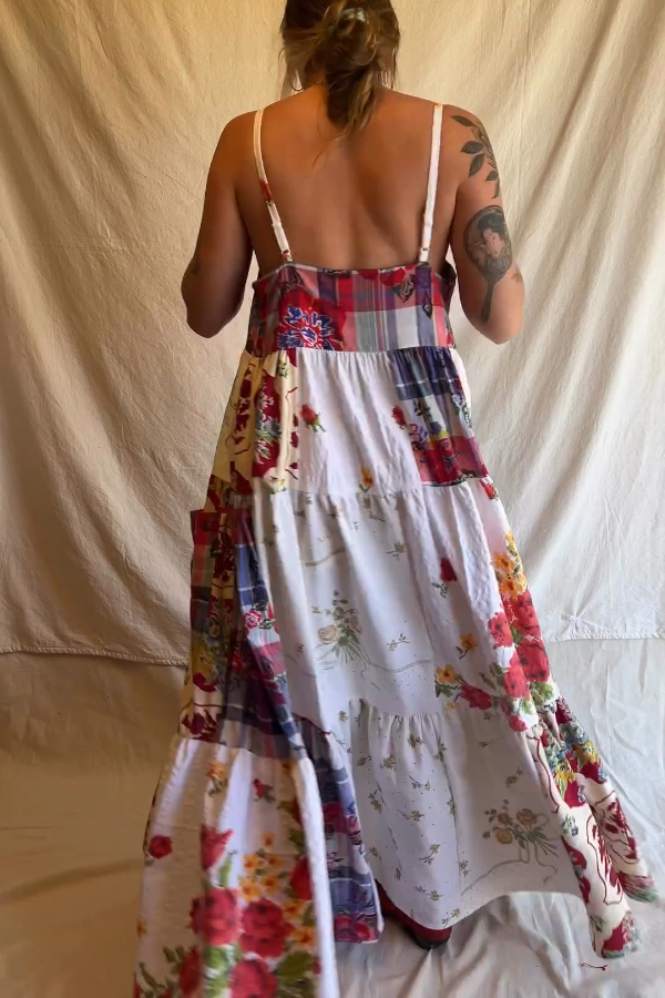 Women's Printed Suspender Dress