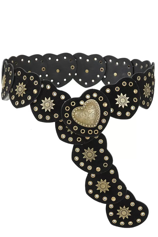 1773 Leather Heart Belt