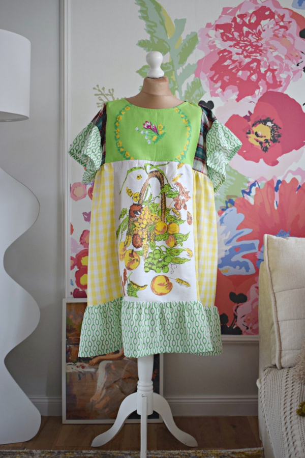 Fruit And Vegetable Recycled Dress