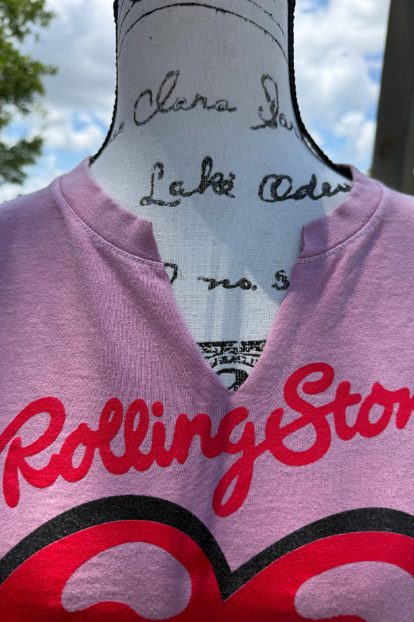 Rolling Stones–Printed Batwing-Sleeve T-Shirt