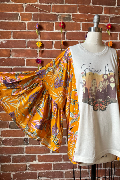 Fleetwood Mac Mix-up Bat Sleeve T-shirt Top