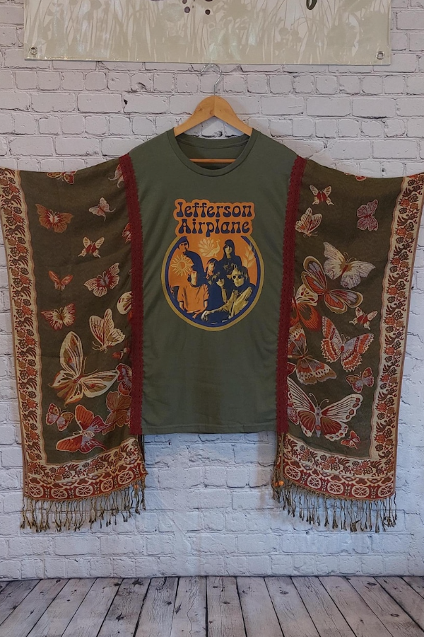 Jefferson Airplane Makeover Bat Sleeve T-shirt