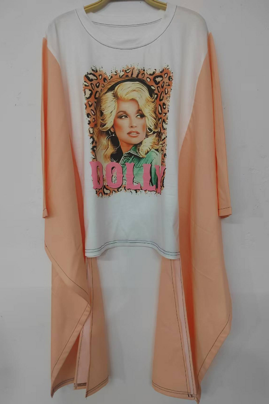 Dolly Printed Bat Sleeve T-shirt (no Back Pocket)