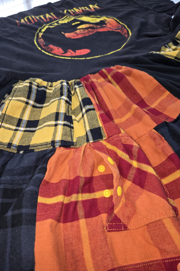 Mortal Kombat Retro Printed Pattern Dress