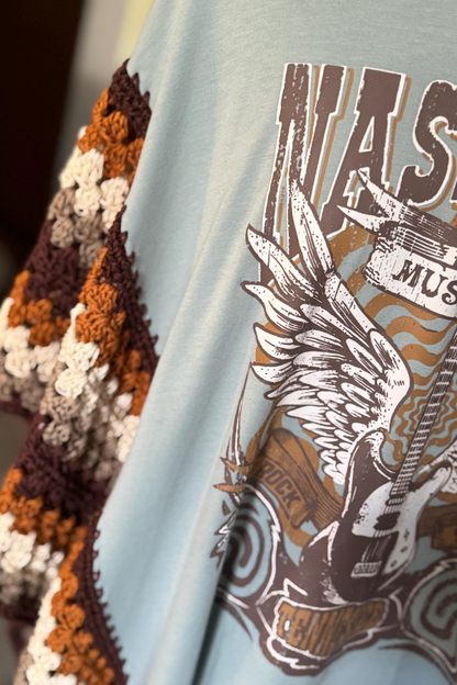 Nashville Mix And Match Dolman Sleeve T-shirt Top