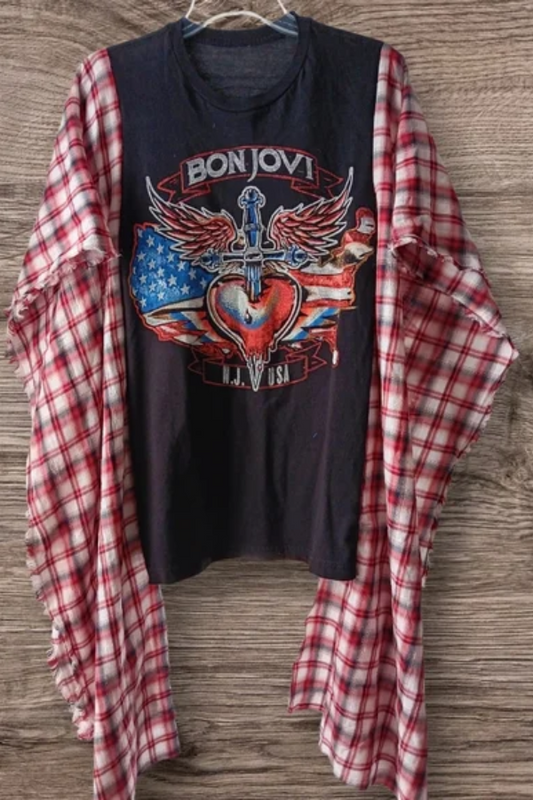 Bon Jovi Graphic Print Tee (No Patch)