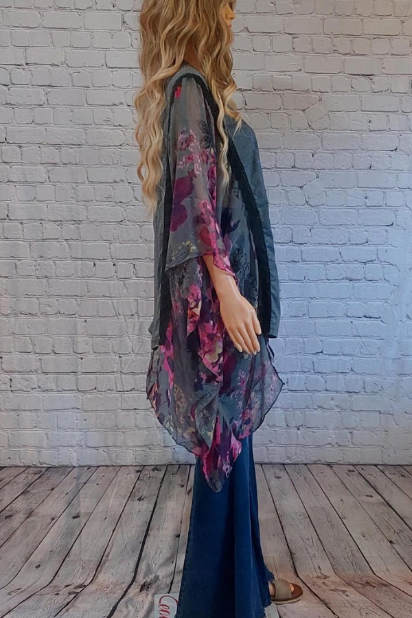 Kantha Rock–transformed Batwing-sleeve T-shirt