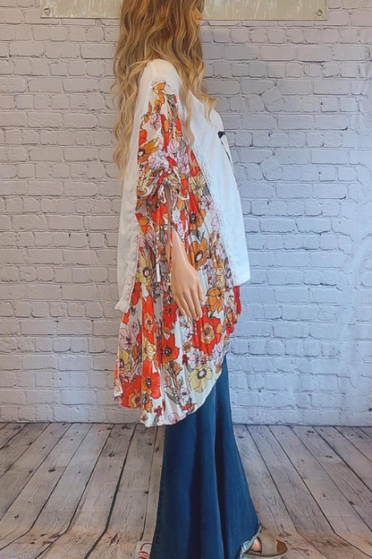 Kantha Makeover Bat-sleeve T-shirt