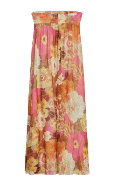 Rosalie Floral Print Strapless Maxi Dress