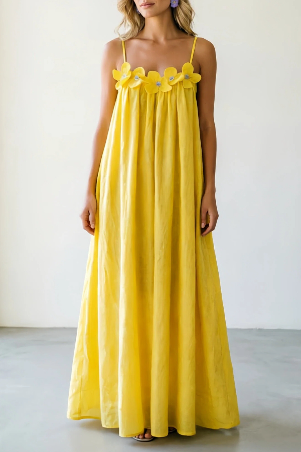 Elegant Floral Elegant Beach Holiday Dress