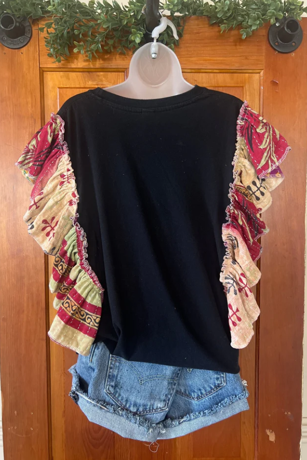 Guns N’ Roses Ruffled-sleeve T-shirt