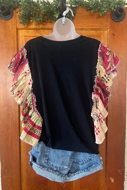 Guns N’ Roses Ruffled-sleeve T-shirt