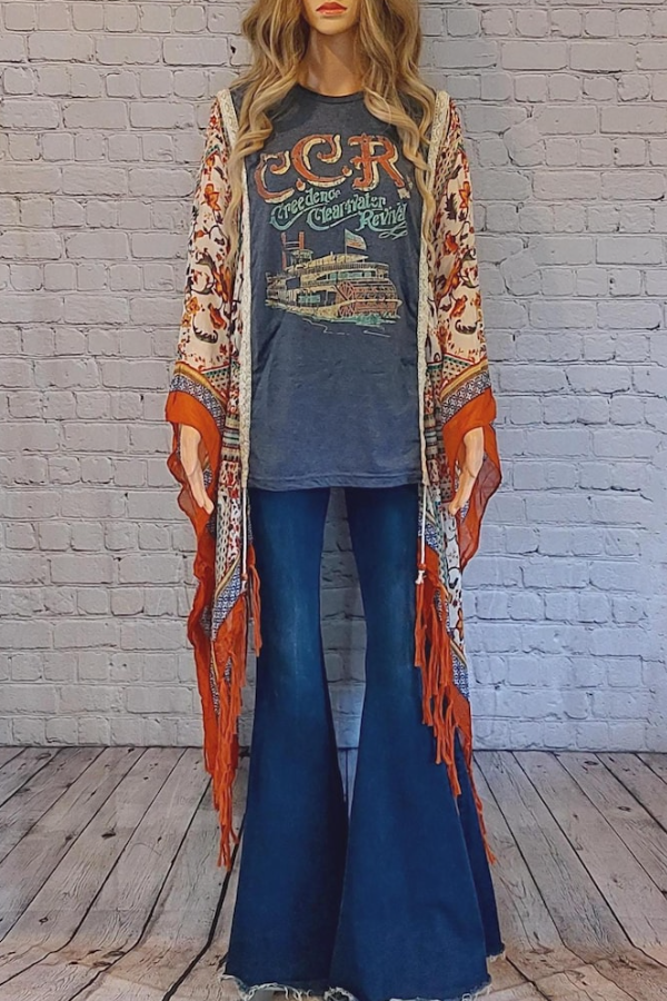 Creedence Clearwater Revival Makeover Bat Sleeve T-shirt