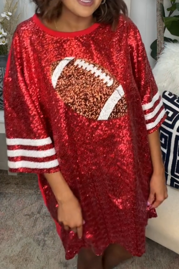 Sequin-print Rugby-style Dress